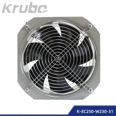 Ventilador soprador, ventilador axial Ec, 250 mm, rolamento de esferas, para refrigeração de gabinete, resfriamento (K-EC250-W230-31)
