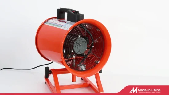 Ventilador de ventilação industrial portátil de alta velocidade de 200 mm com 2600 rpm e fluxo de ar poderoso